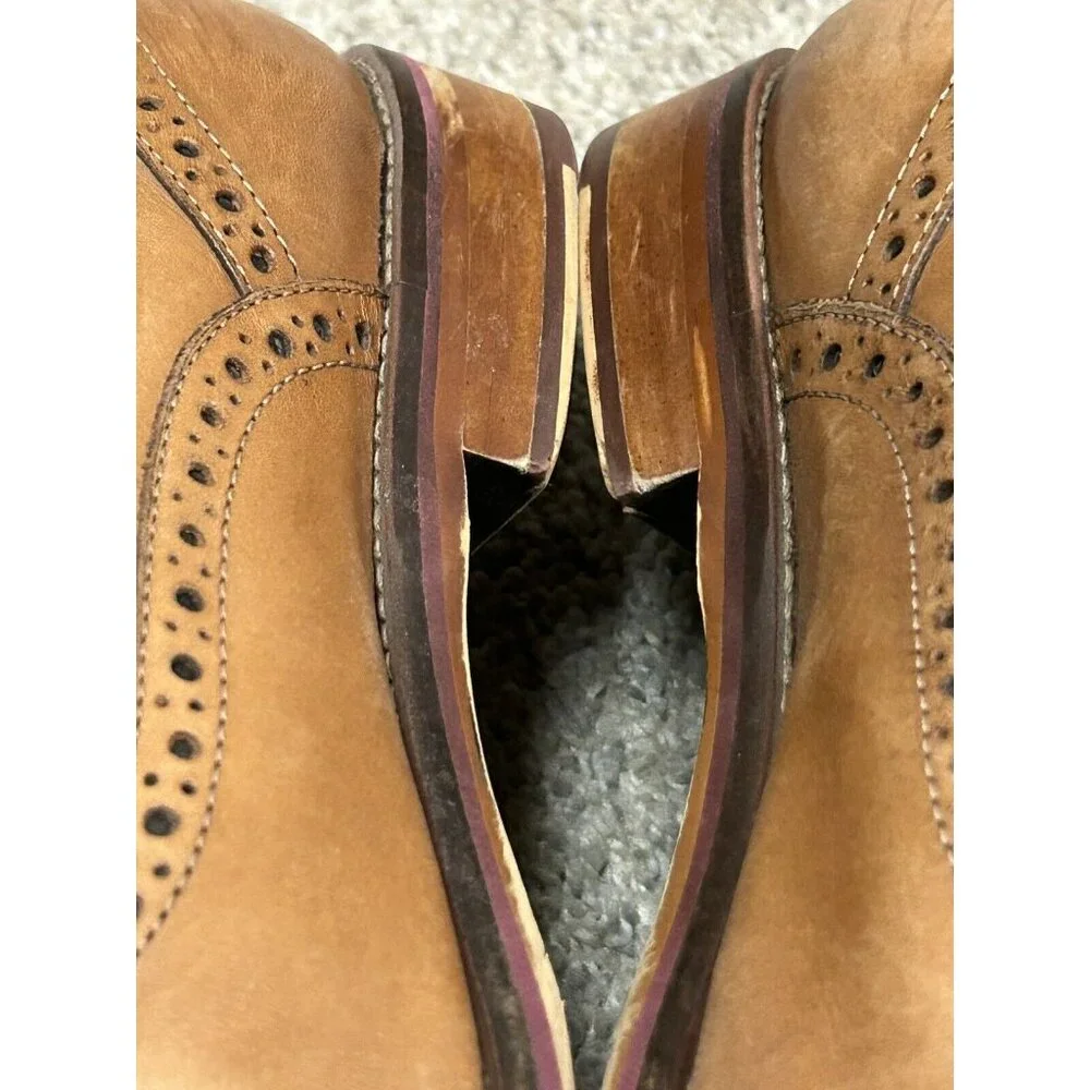 Johnston & Murphy Men’s‎ Size 10.5 Conrad Cap Toe Shoes Brown Calfskin Leather
